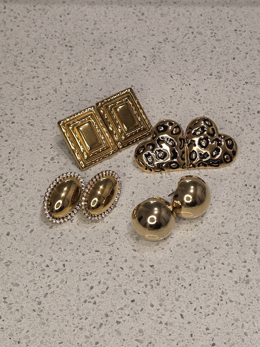 Gold Tone Women's Earring Set - Classic & Statement Styles